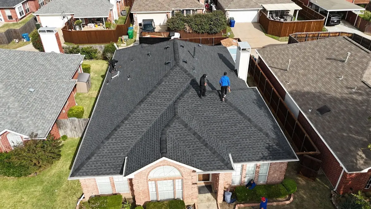 Slate & Tile Roof Repair work in progress on a Pimmit Hills property